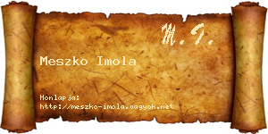 Meszko Imola névjegykártya